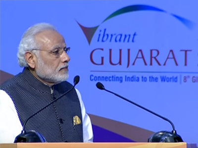 PM Narendra Modi at 8th Vibrant Gujarat Global Summit 2017