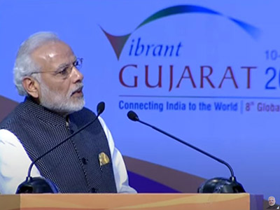 PM Modi Inaugurates 8th Vibrant Gujarat Global Summit in Gandhinagar, Gujarat